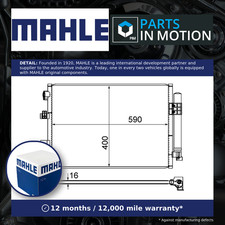 Air Con Condenser fits FORD